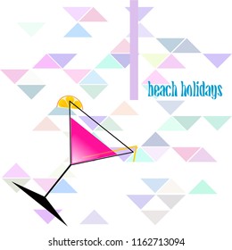 coctail summer holiday vector background