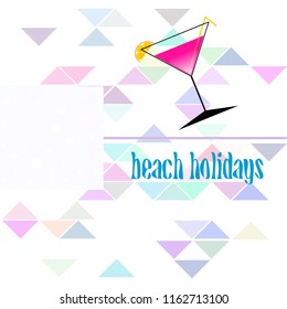 coctail summer holiday vector background
