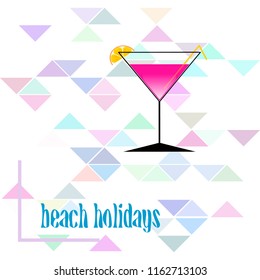 coctail summer holiday vector background