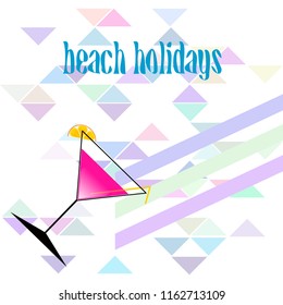 coctail summer holiday vector background