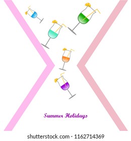 coctail summer holiday vector background