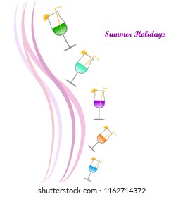 coctail summer holiday vector background