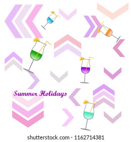 coctail summer holiday vector background