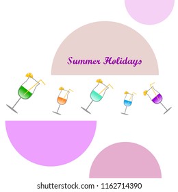 coctail summer holiday vector background