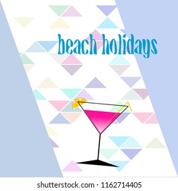 coctail summer holiday vector background