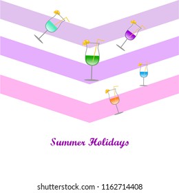 coctail summer holiday vector background
