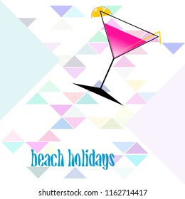 coctail summer holiday vector background