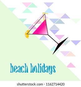coctail summer holiday vector background