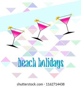 coctail summer holiday vector background