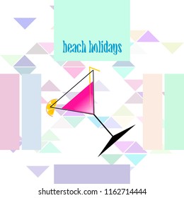 coctail summer holiday vector background