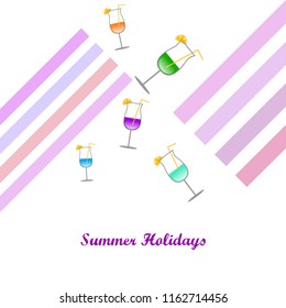 coctail summer holiday vector background