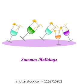 coctail summer holiday vector background