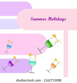 coctail summer holiday vector background