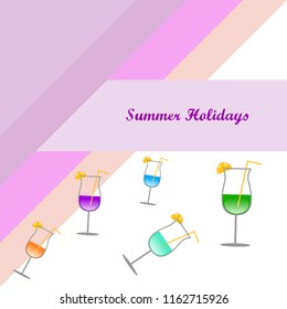 coctail summer holiday vector background