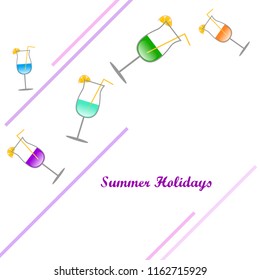 coctail summer holiday vector background