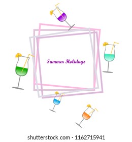 coctail summer holiday vector background