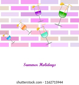 coctail summer holiday vector background