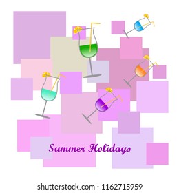 coctail summer holiday vector background