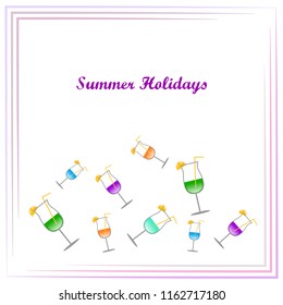 coctail summer holiday vector background