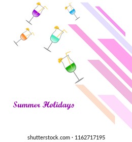 coctail summer holiday vector background