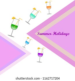 coctail summer holiday vector background