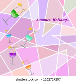 coctail summer holiday vector background