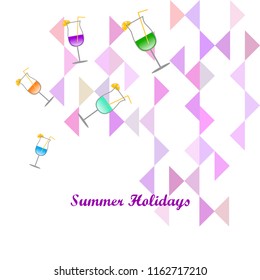coctail summer holiday vector background