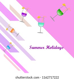 coctail summer holiday vector background