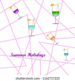 coctail summer holiday vector background