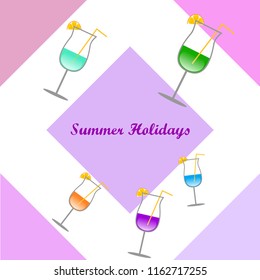 coctail summer holiday vector background