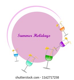 coctail summer holiday vector background