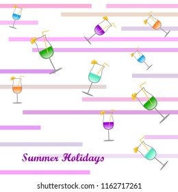 coctail summer holiday vector background