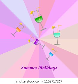 coctail summer holiday vector background