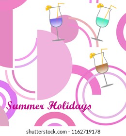 coctail summer holiday vector background