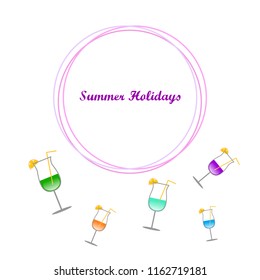 coctail summer holiday vector background