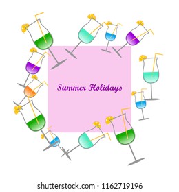 coctail summer holiday vector background