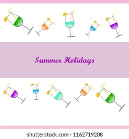coctail summer holiday vector background