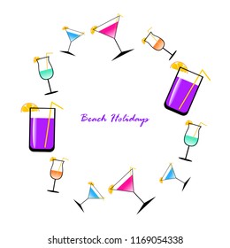 coctail summer holiday vector background