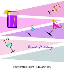coctail summer holiday vector background