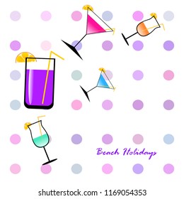 coctail summer holiday vector background