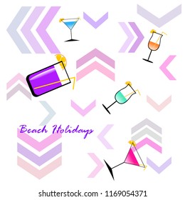 coctail summer holiday vector background