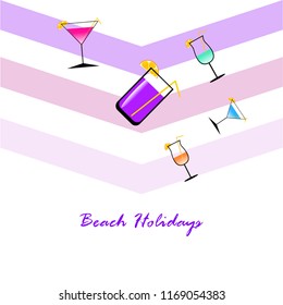 coctail summer holiday vector background