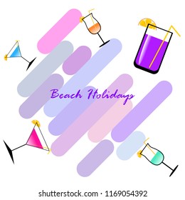 coctail summer holiday vector background