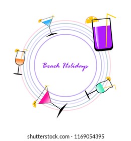 coctail summer holiday vector background