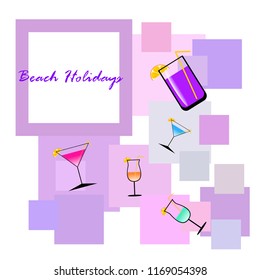coctail summer holiday vector background