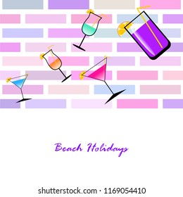 coctail summer holiday vector background