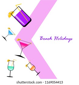 coctail summer holiday vector background