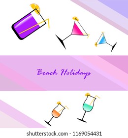 coctail summer holiday vector background
