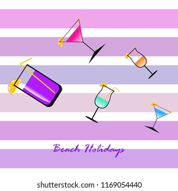 coctail summer holiday vector background