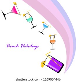 coctail summer holiday vector background